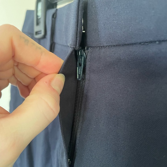 Brooks Brothers Navy Blue Straight Leg Pants Trousers 100% Cotton Professional - Picture 6 of 14